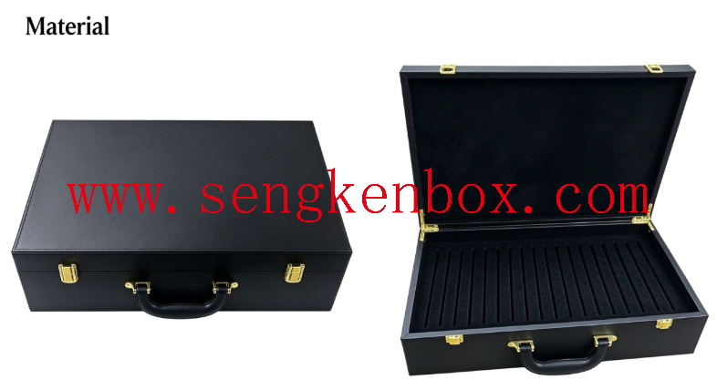 Luxury Black Pu Leather Sample Case For Building Material Luxury Black Pu Leather Sample Case For Building Material