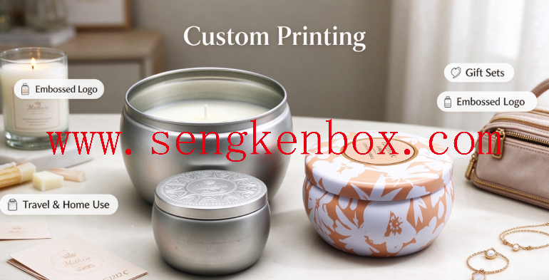 Embossed Lid Candle Tin Embossed Lid Candle Tin