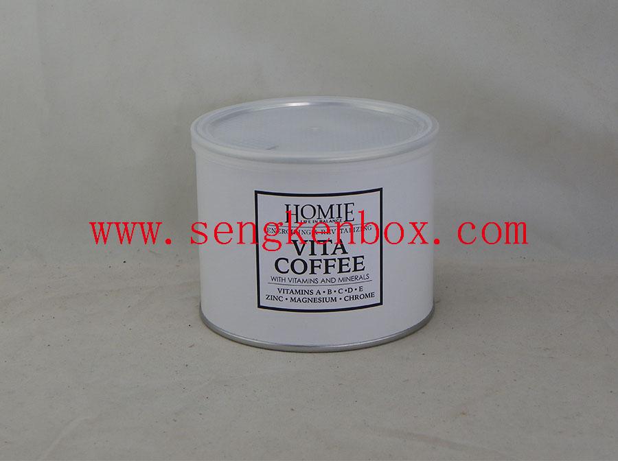 White Kraft Small Diameter Paper Cans