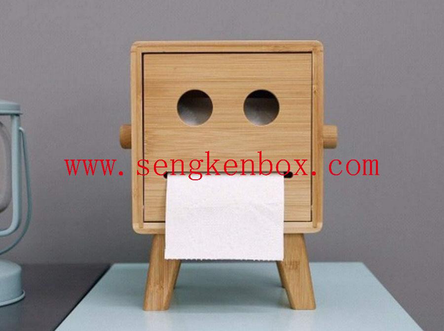 Napkin Wooden Box With Magnet Switch