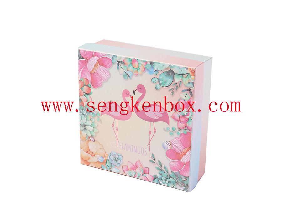 Gift Paper Box With Pink Custom Pattern 