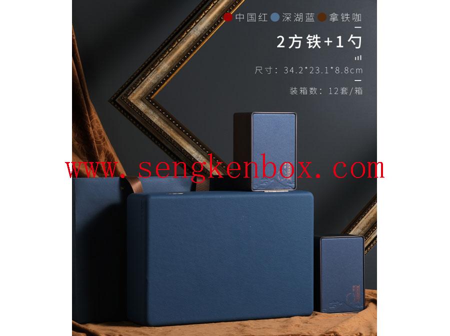 Place Square Iron Tea Packaging Leather Box