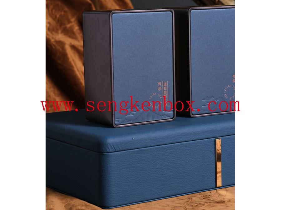 Deep Lake Blue Packaging Leather Box
