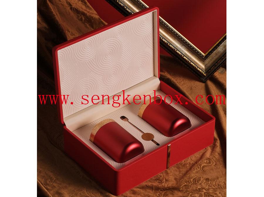 Metal Cans Tea Leather Box