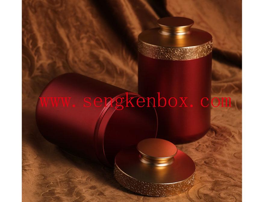 Metal Cans Tea Leather Box