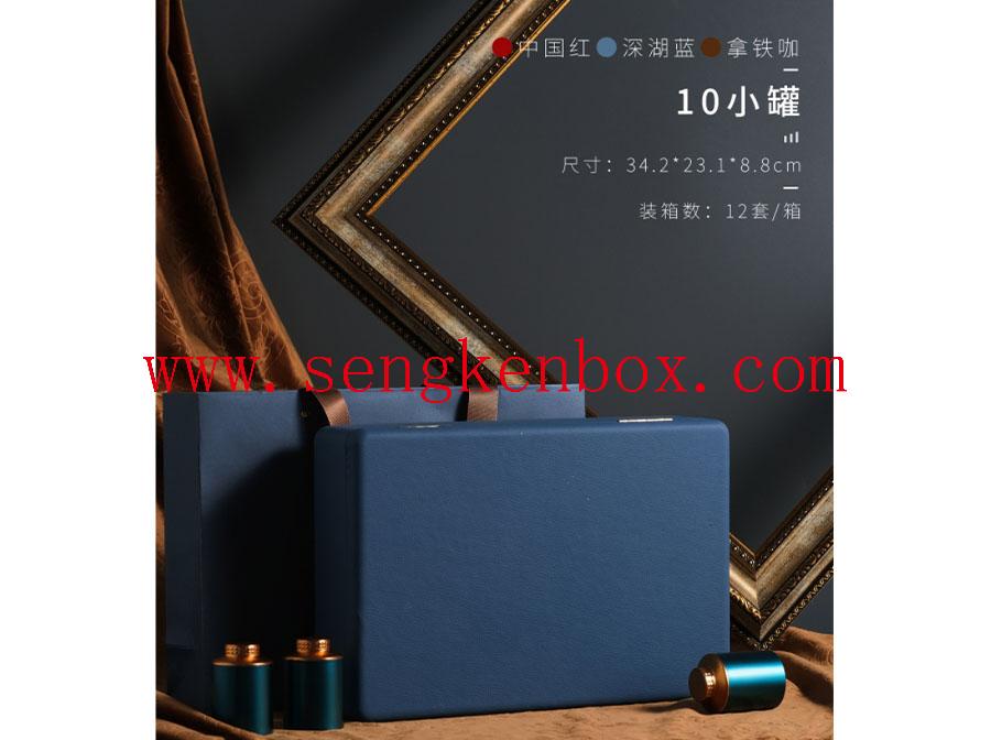 Metal Cans Tea Leather Gift Box
