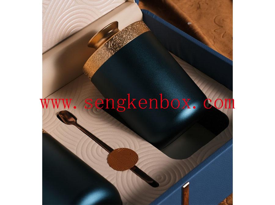 Metal Cans Tea Leather Gift Box