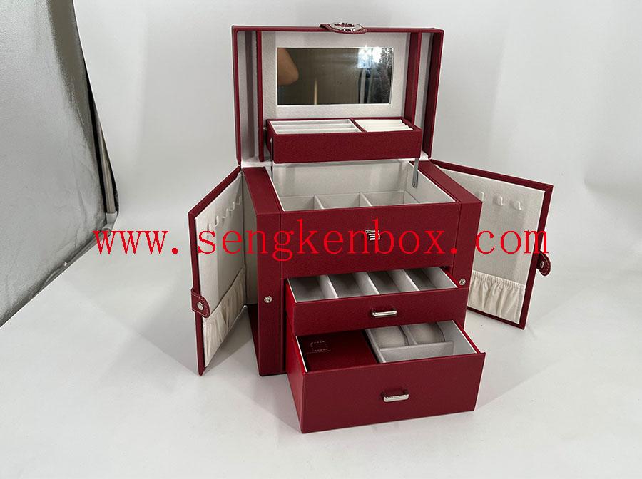 Large PU Leather Jewelry Box