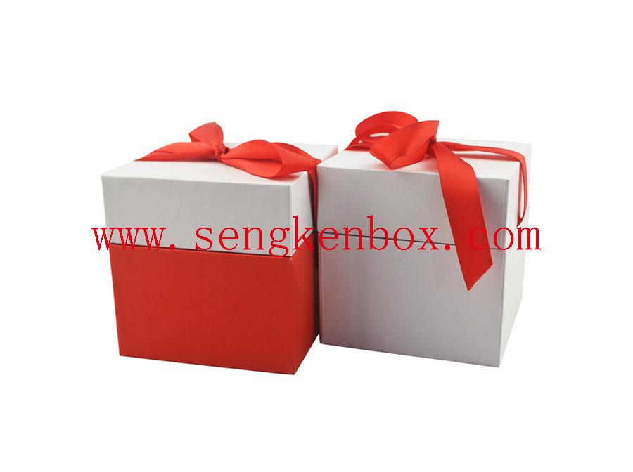 Paper Gift Box With Red Bow