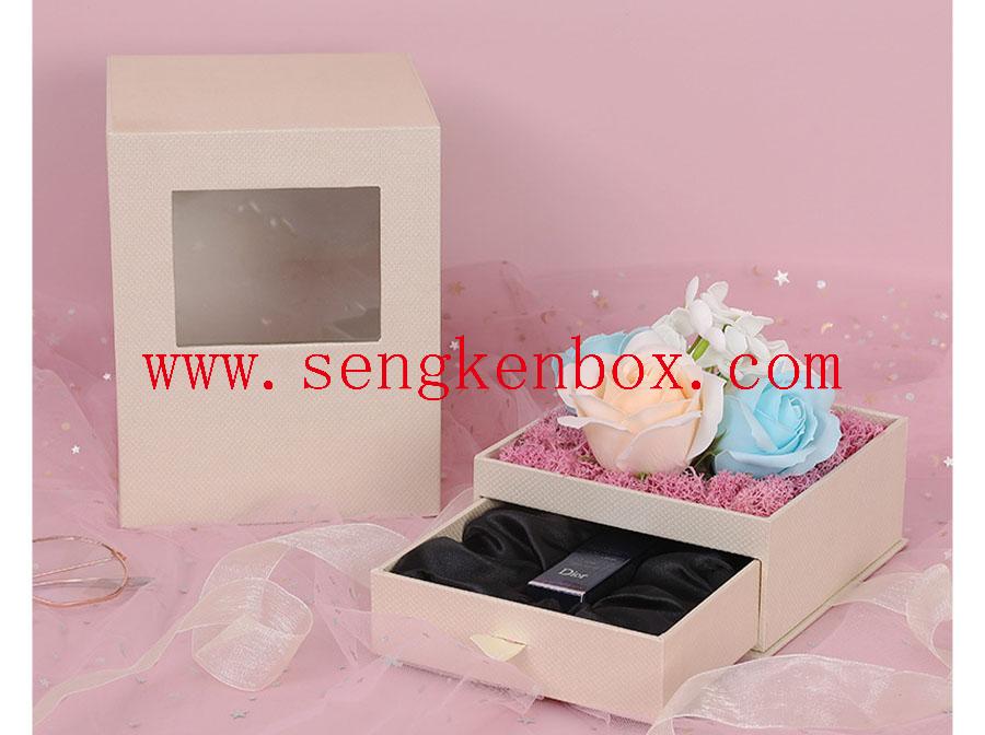 Paper Gift Box With Pull-Out Drawer