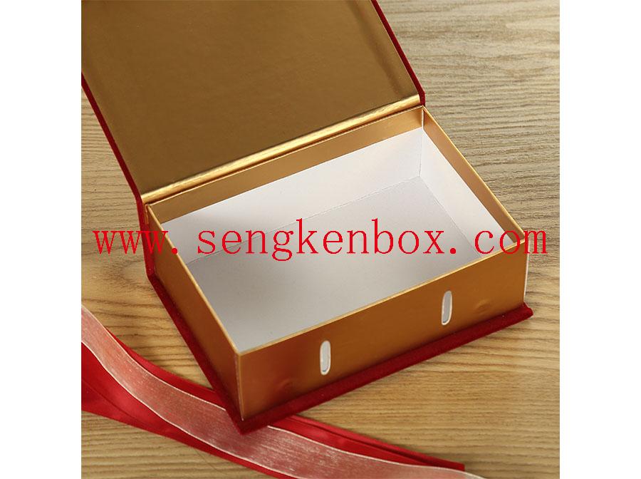Paper Gift Box With Ribbon Portable