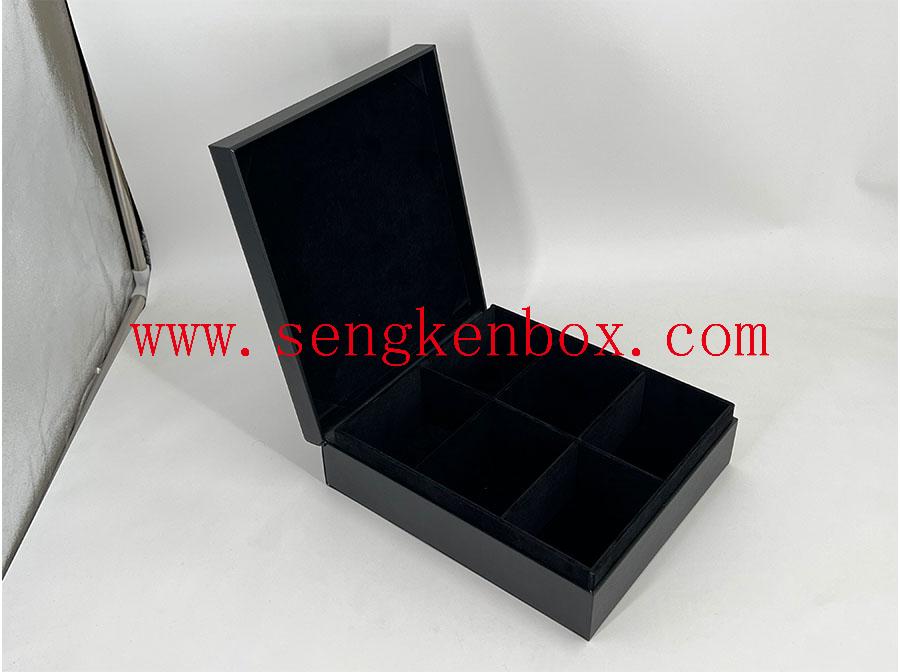 Six Small Divider Leather Gift Box