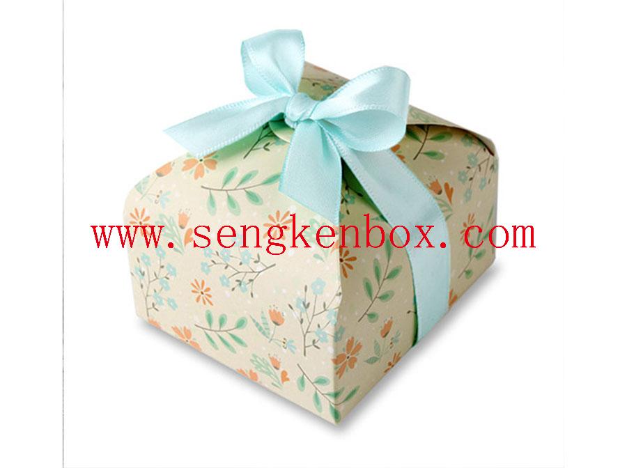 Paper Card Box With Ribbon Bow