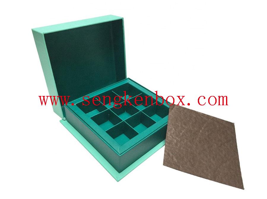 Lake Blue Clamshell Chocolate Separates Food Paper Packing Box