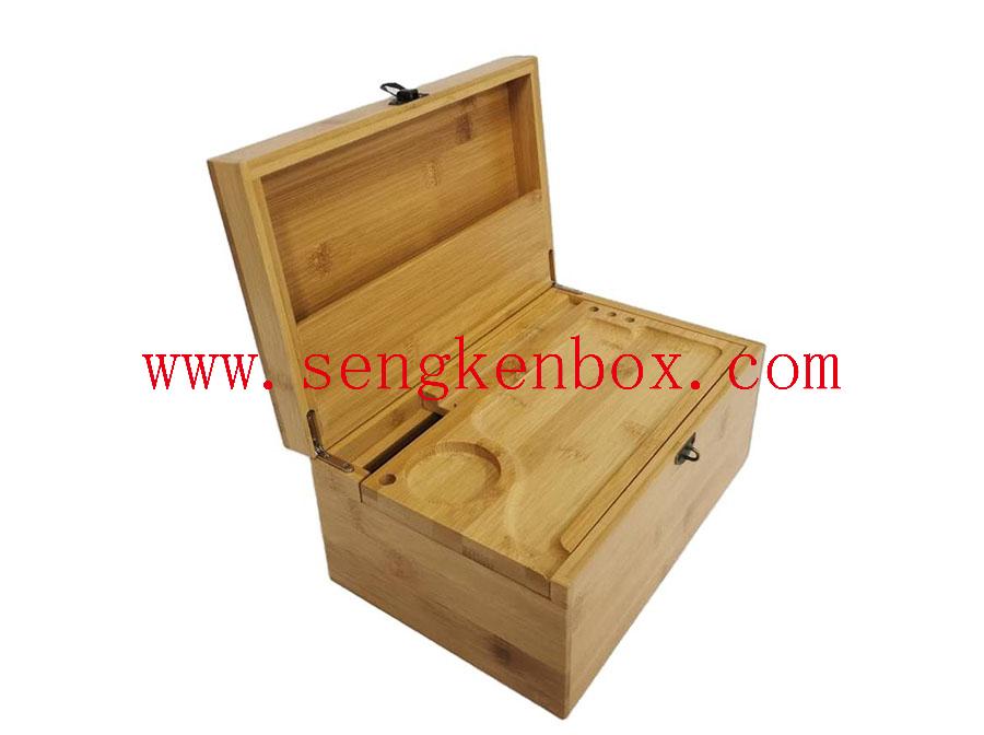 Packaging Wooden Box With Rolling Tray