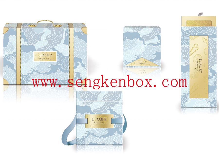 Paper Gift Box With Leather Handle