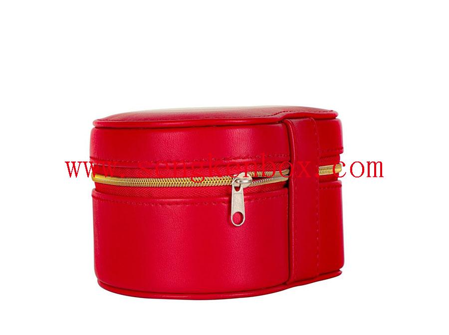 Red Heart Shaped Packaging Leather Box