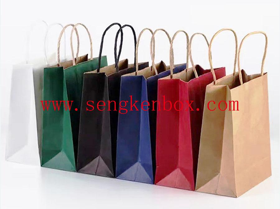 Kraft Printed Colored Gift Paper Bag