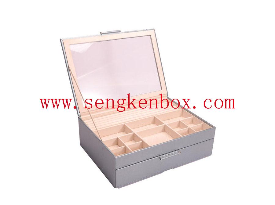 Earring Ring Packaging Leather Box