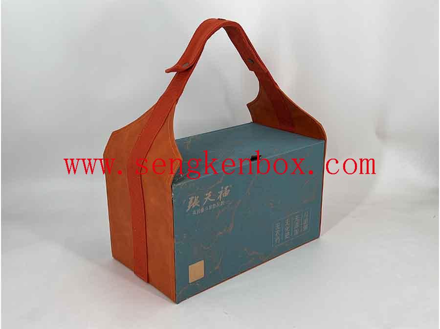 Both Sides Leather Paper Tea Packaging Box