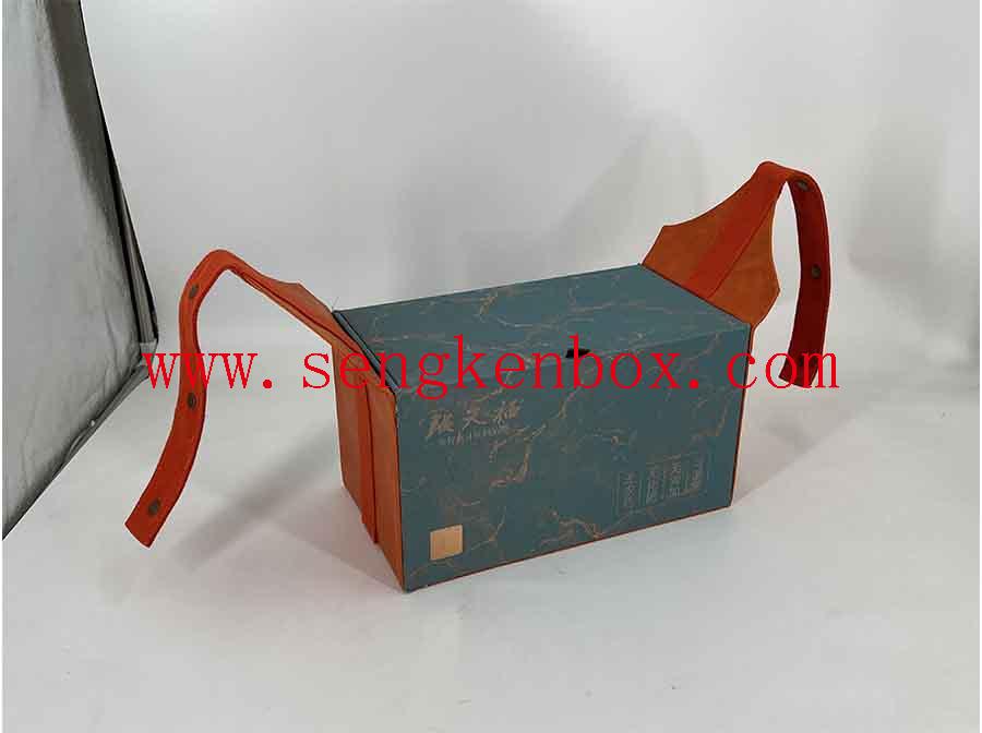 Packaging Box Set With Leather Portable