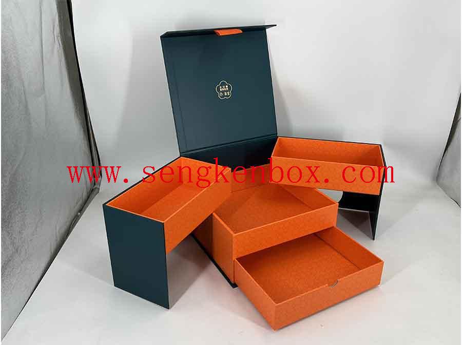 Orange Lined Paper Gift Box