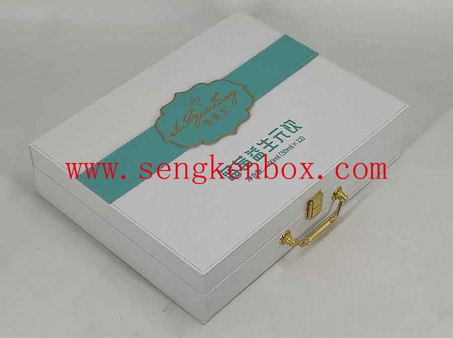 Leather Packaging Box With Plastic Locks