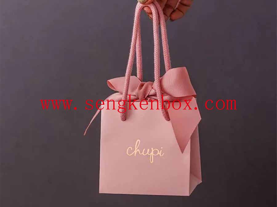 Jewellery Paper Bag With Ribbon Handles