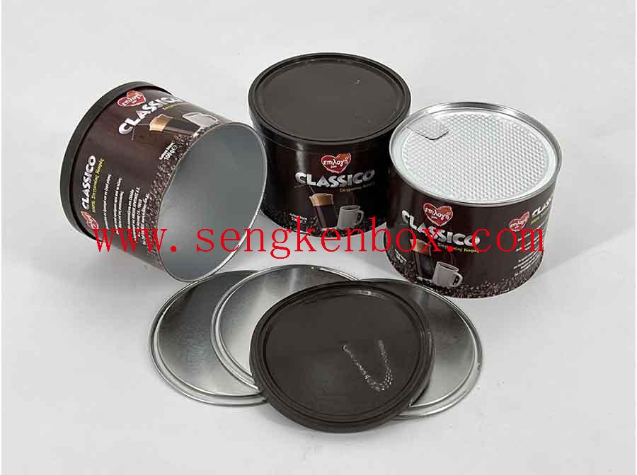 Food Packaging Paper Canister With Sealing Cover