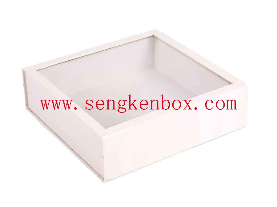White Flap Magnetic Paper Packing Case