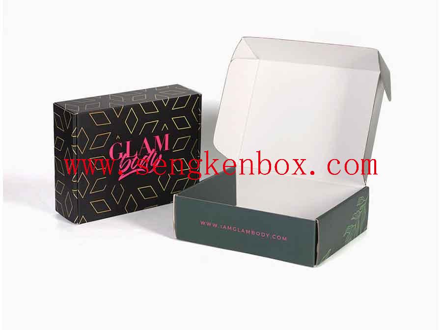 Black Custom Corrugated Paper Gift Box