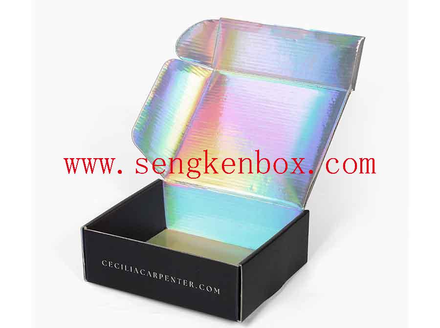 Black Shipping Holographic Gift Packing Case