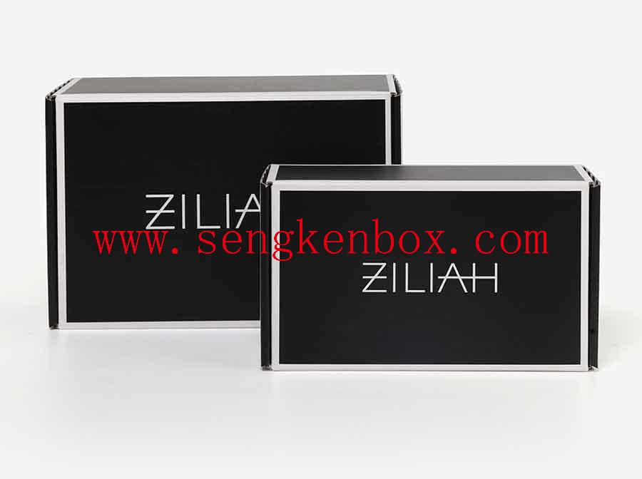 Black White Stripes Paper Gift Box