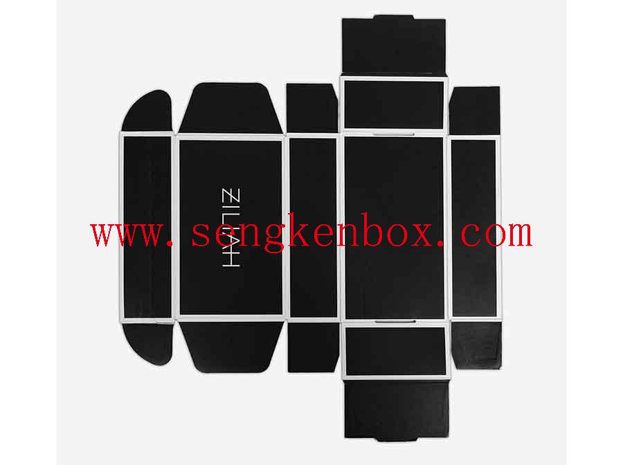 Black White Stripes Custom Logo Box