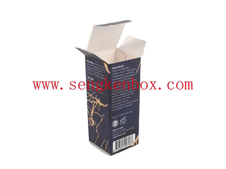 Cosmetic Oil Custom Printing Matte Black Box