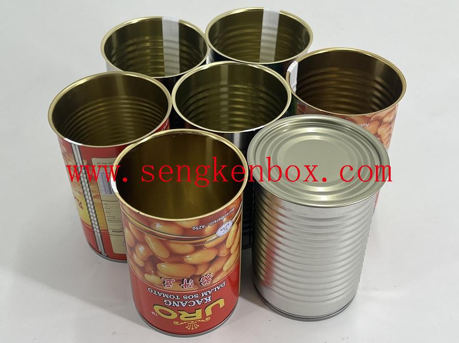Round Beans Packaging Tinplate Canister