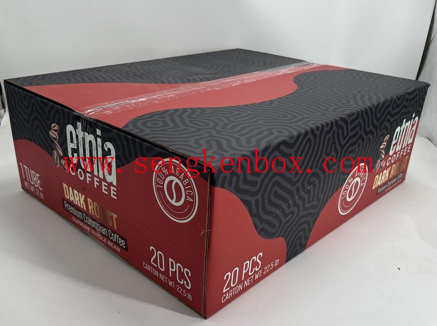 Coffee Bean Paper Tube Cans Packaging Shipping Corrugated Display Box