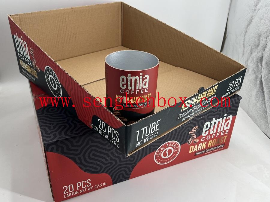 Coffee Bean Cans Display Corrugated Box