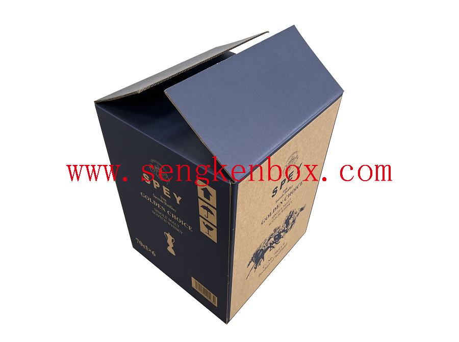 Printed Brown Wine Shipping Packaging Corrugated Moving Cardboard Paper Box