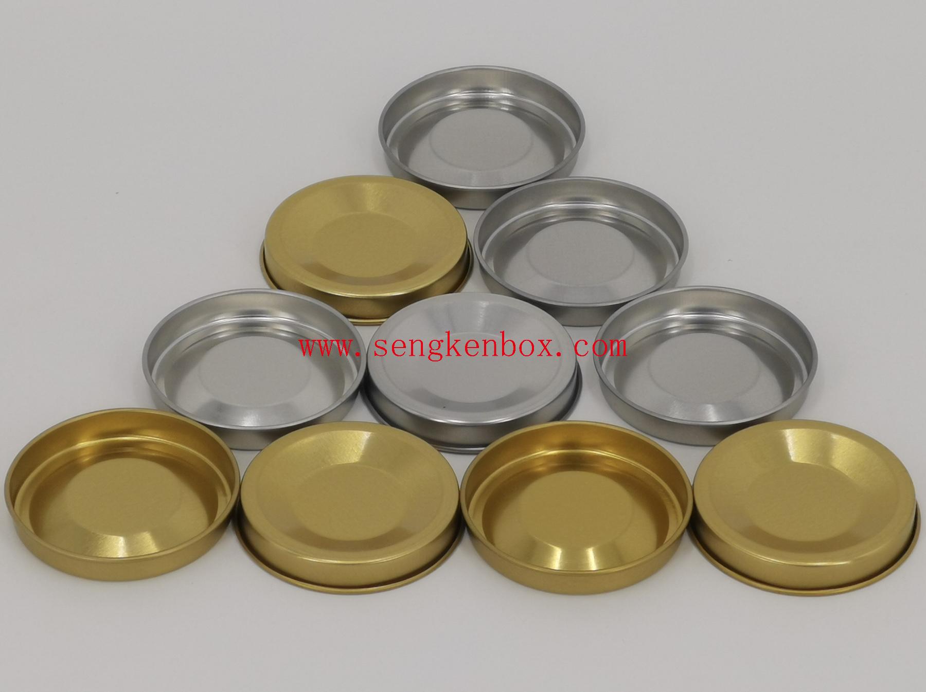 Inserted Tinplate Metal Top Lids for Paper Tube Sealing