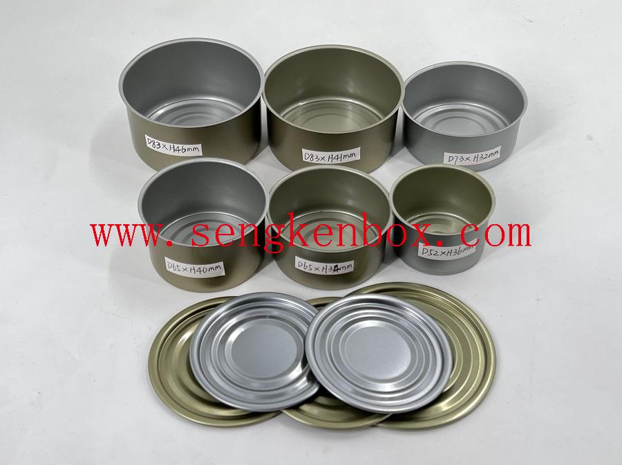 Two Pieces Round Tin Cans