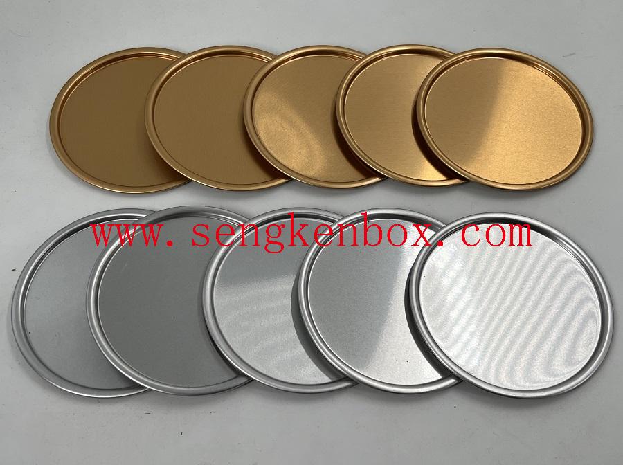 Round Flat Aluminum Caps Cans Packaging Covers Seal Bottom Lids