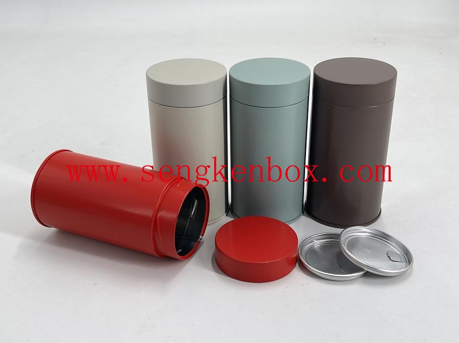 Metal Canister with Double Lids