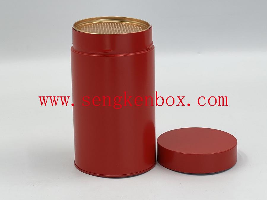 Easy-tear Cover Cylinder Packaging Tinplate Canister Coffee Tea Tin Cans