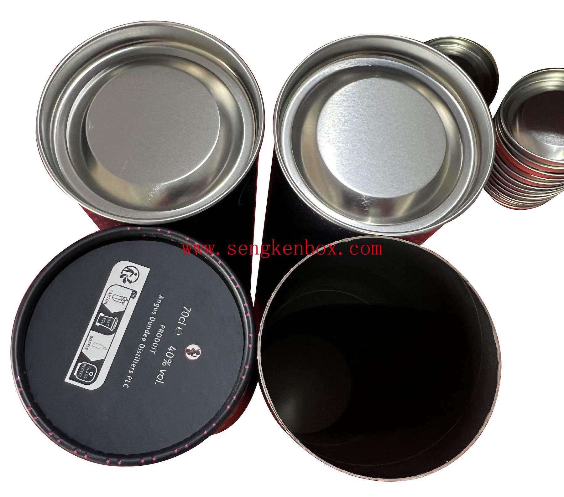 Rolled Edge Paper Cans with Tinplate Lids