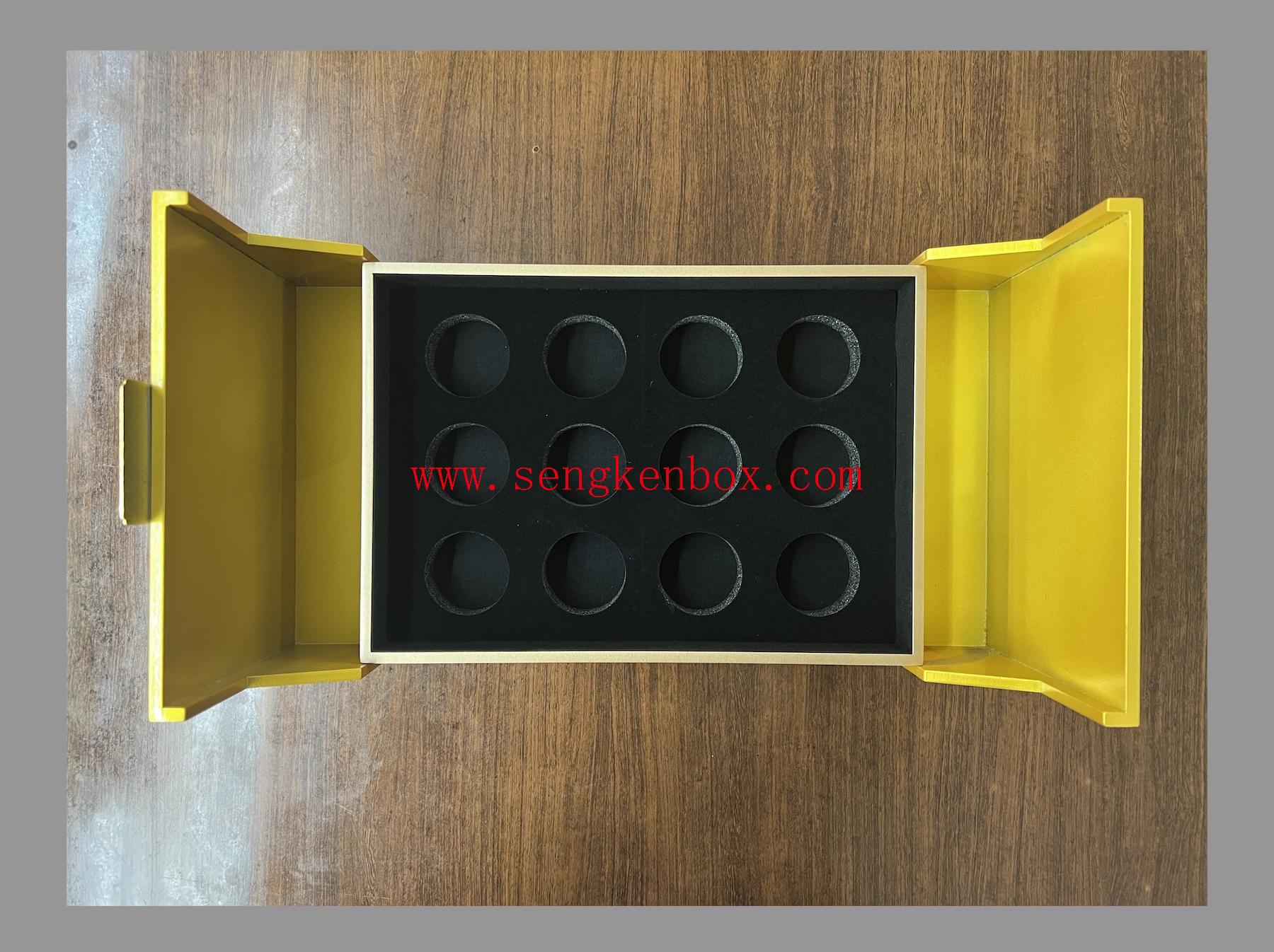 Double Door Design Wooden Gift Box For Tea Chocolate Packaging