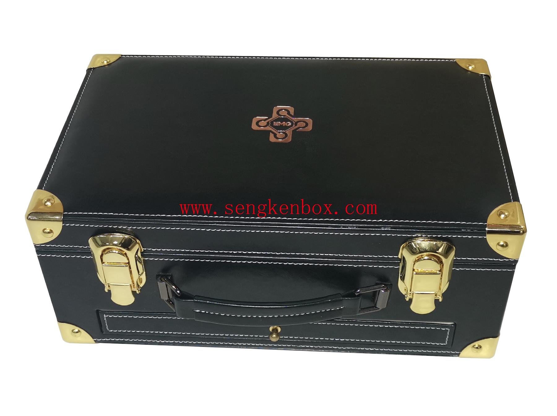 Leather Box with Double Locks
