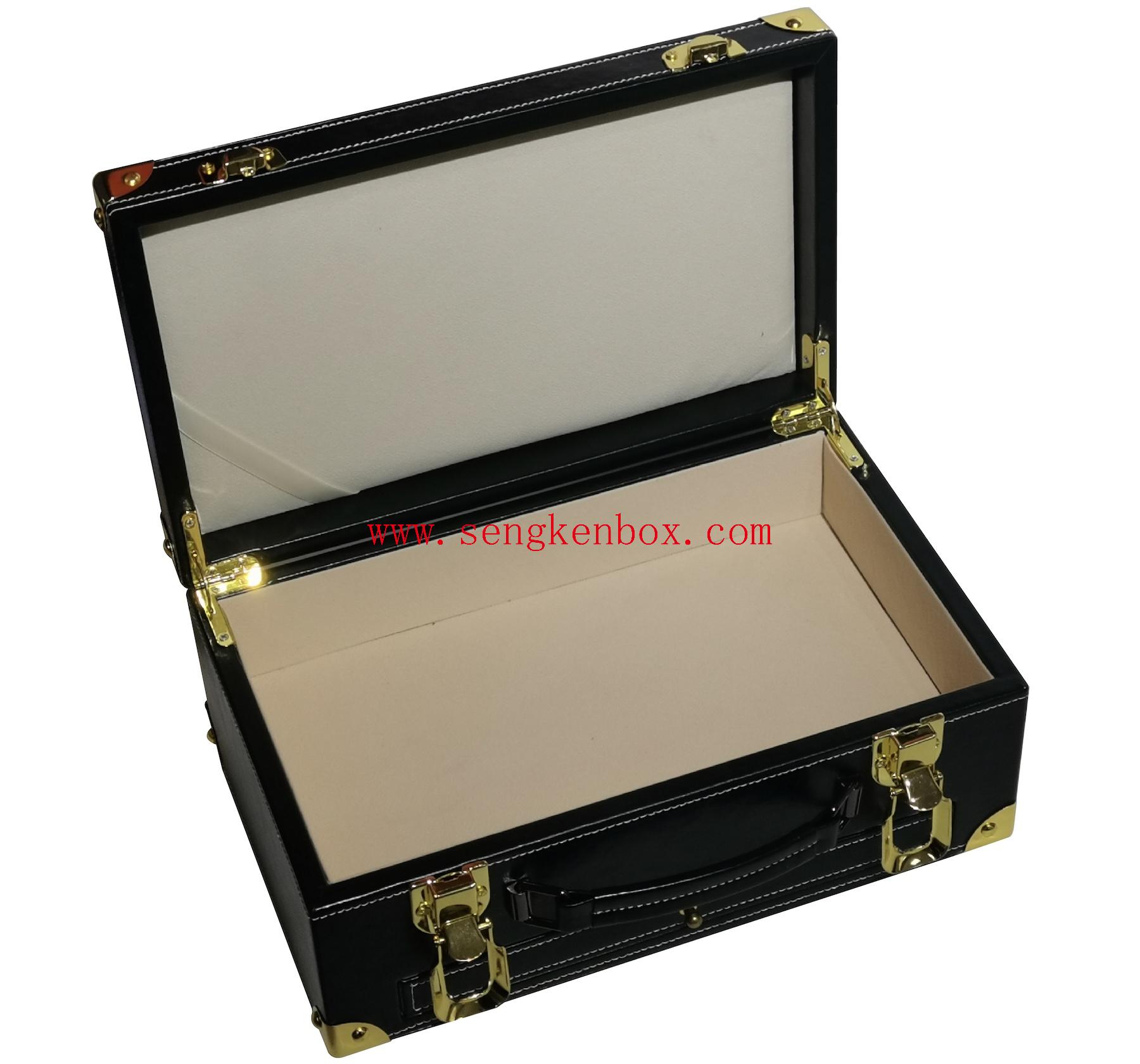 Leather Box With Portable Handle
