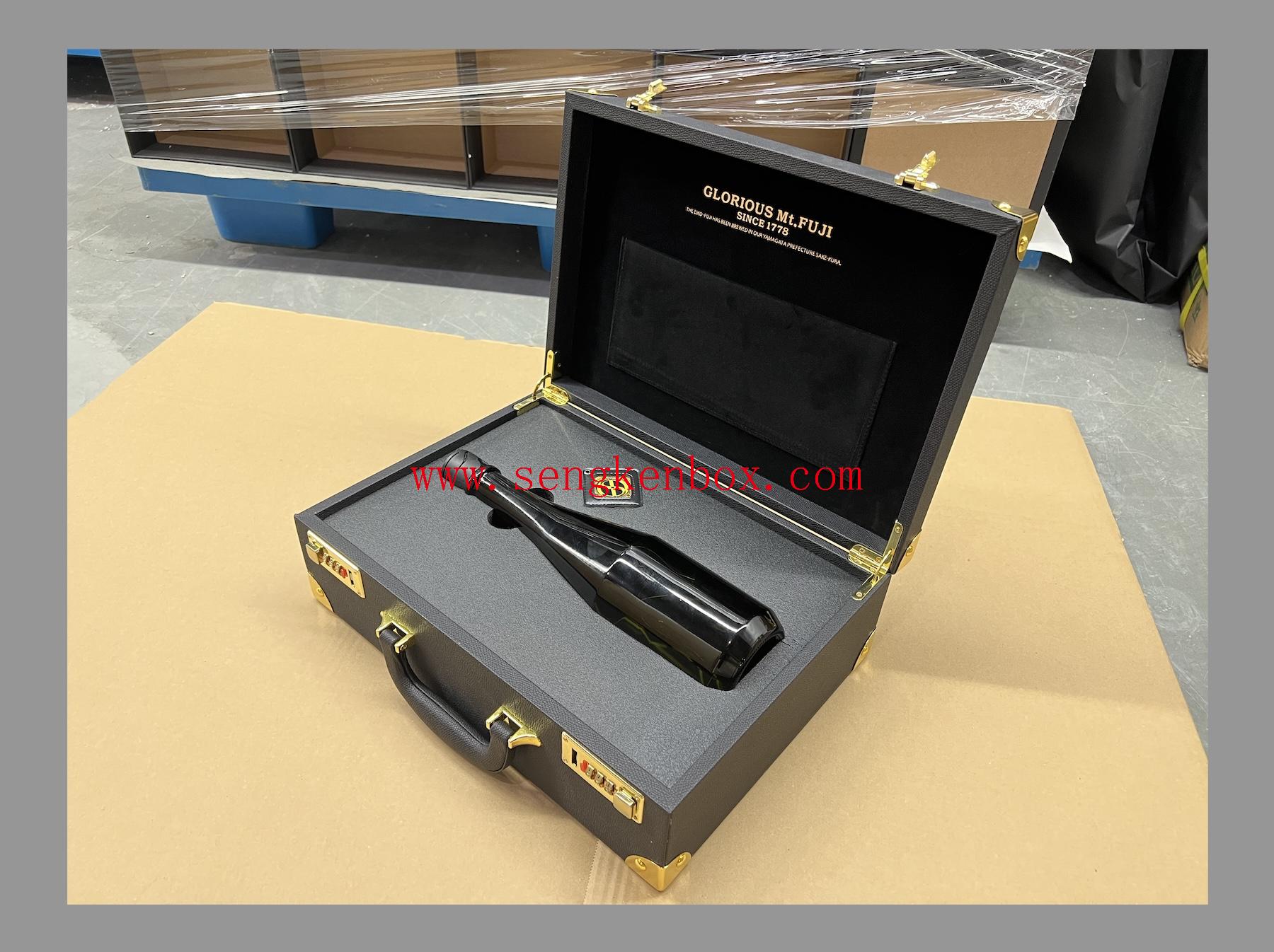 Leather Box with Double Metal Digital Locks