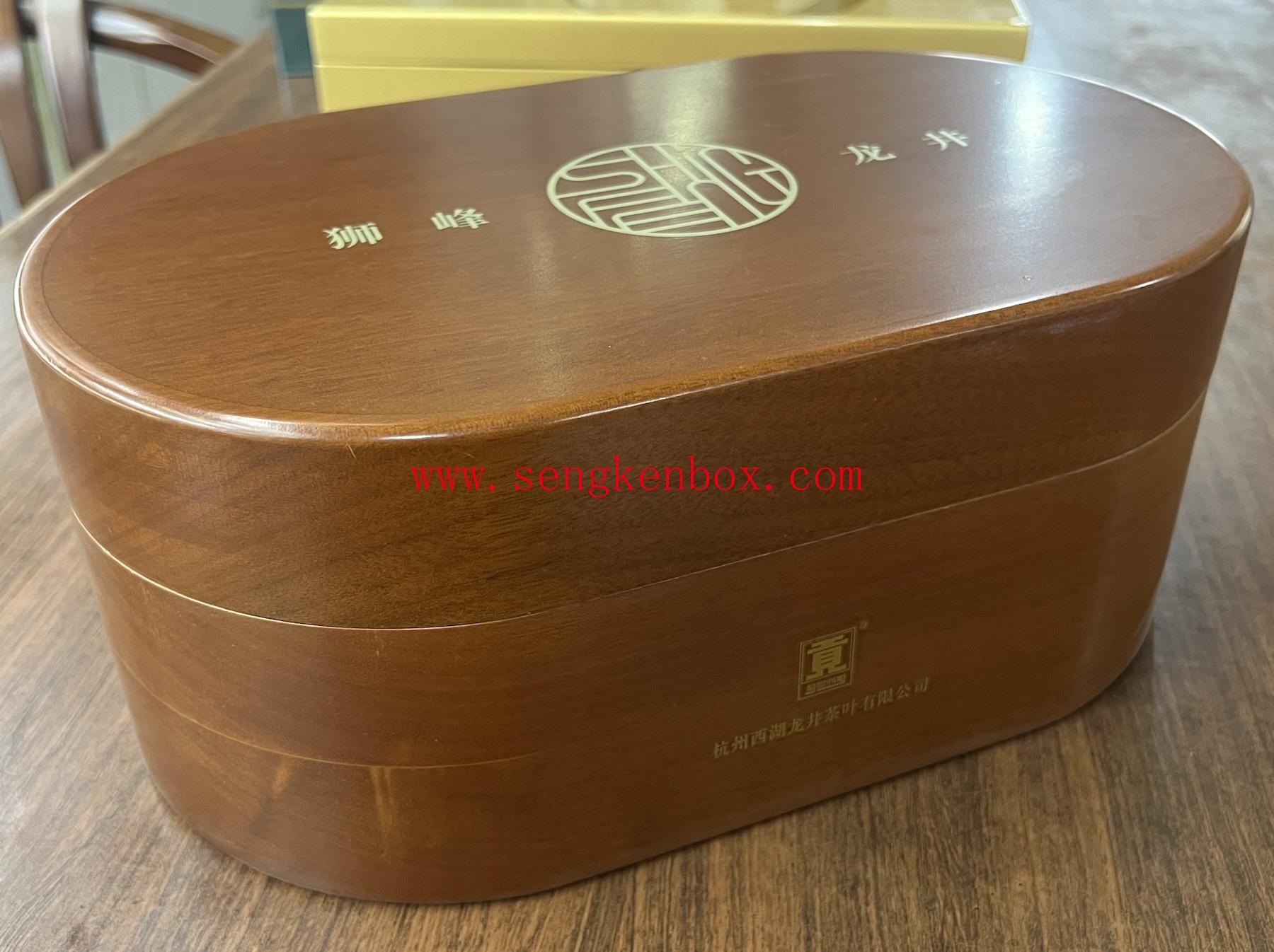 Lid and Base Oval Wooden Gift Box
